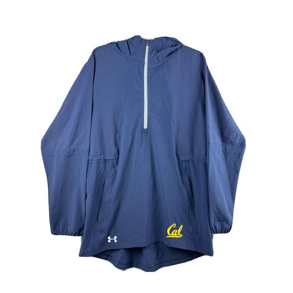Under Armour Blue Half Zip Cal Bears Hooded Jacket Pullover Womens Small - Picture 3 of 9